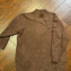 Able Mock Neck Sweater in Cocoa Brown